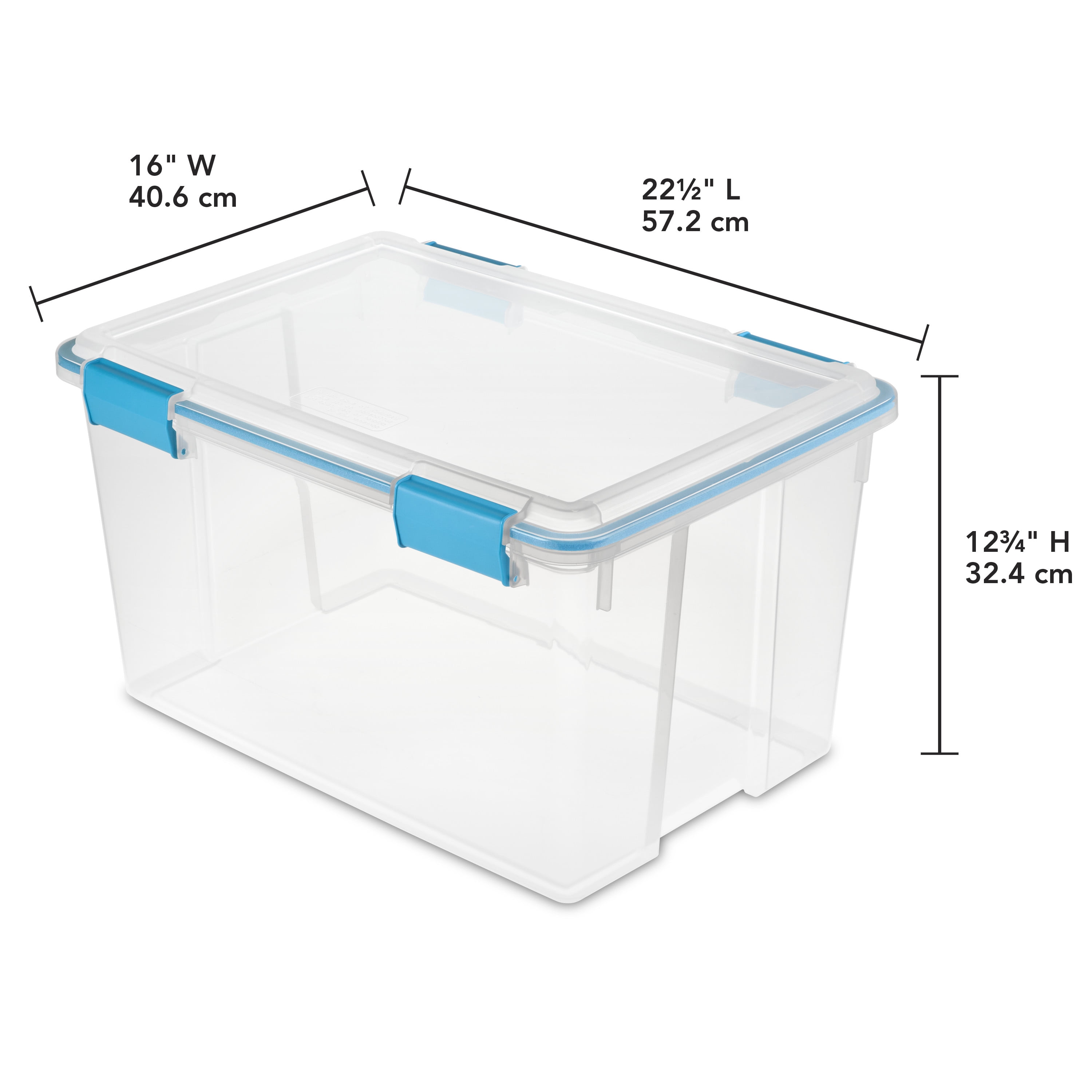 Sterilite 54 Quart Clear Gasket Box with Aquarium Latches