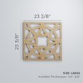 thumbnail image 3 of Ekena Millwork 23 3/8"W x 23 3/8"H x 1/4"T Large Brownsville Decorative Fretwork Wood Wall Panels, Birch, 3 of 18