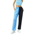 thumbnail image 4 of Biekopu Women Color Block Sweatpants Baggy High Waisted Jogger Pants Y2k Trendy Lounge Trousers with Pockets, 4 of 9