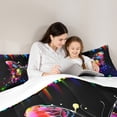 thumbnail image 4 of Homewish Colorful Butterfly 7-Piece Twin Bedding Sets,Multicolor Geometric Striped Bedding Comforter Set,Rainbo Polka Dots Sheet Sets For Girls,Microfiber Bedroom Decor, 4 of 8