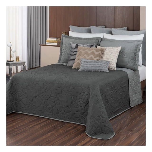 Edredón Ligero Pinsonic Doble Vista con Fundas de Almohada Esquimal (Topaz, King Size)
