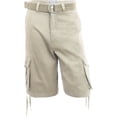 thumbnail image 2 of Hat and Beyond Men's Loose Fit Twill Multi Pocket Cargo Shorts with Belt, 2 of 4
