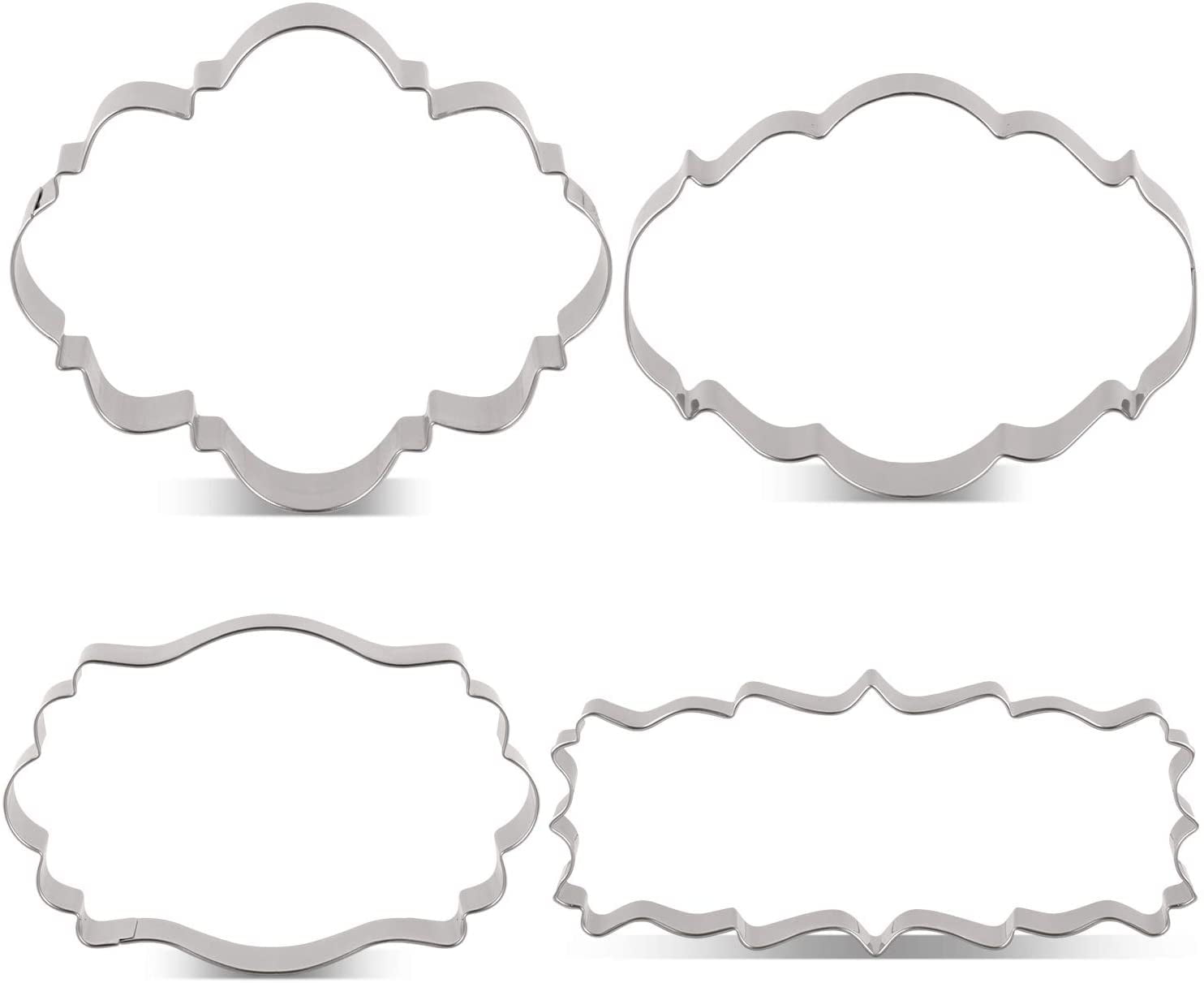 Pastry Fondant, Wedding Set Of 4 Cookie Cutters Biscuit 