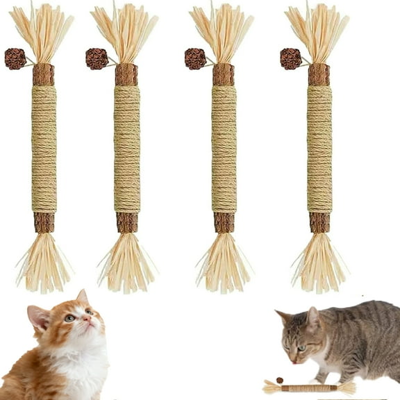 Cat Dental Chew Toys for Teeth Cleaning, Kitten Teething Rope Toy, Interactive Dental Care Play