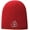 Red, variant on Unisex Adult "Hindu Om" Acrylic Beanie Hat - Red