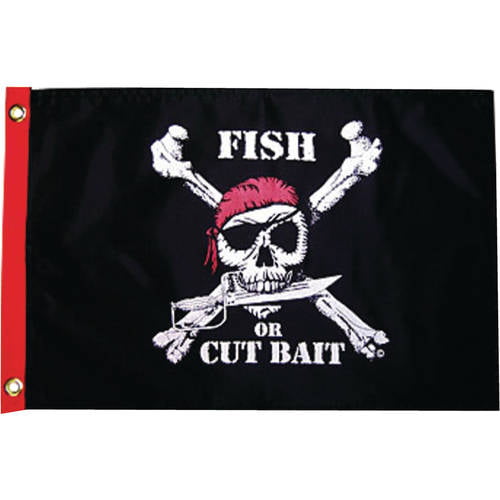 12 inch x 18 inch Taylor Made Products Pirate Heads Boat Flags Printed Nylon 