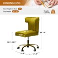 thumbnail image 2 of 14 Karat Home Alla Swivel Task Chair with Tufted Back for Office in Mustard, 2 of 10