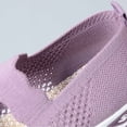 thumbnail image 4 of Purple Ladies Casual Mesh Slip-On Shoes With Soft Sole Breathable Design Round Toe Lightweight For All Day Support, 4 of 9