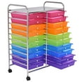thumbnail image 2 of Patiojoy 20-Drawers Rolling Storage Cart with Organizer Top Multi Color, 2 of 6