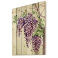 thumbnail image 2 of Designart 'Wisteria Purple Branches' Traditional Print on Natural Pine Wood, 2 of 5