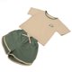 thumbnail image 3 of Conjunto de pantalones y camiseta para bebés pequeños, ropa sencilla y linda para niñas, traje agradable para la piel para bebés, color verde, 90CM, 3 of 14