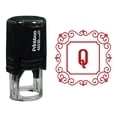 thumbnail image 1 of Printtoo Alphabet Q Monogram Initial Square Swirl Border Self Inking Rubber Stamp Office Stationary, 1 of 7