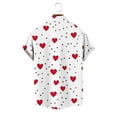 thumbnail image 6 of Handshe Men's Short Sleeve Casual Shirt with Valentine's Day Print for Dating and Daily Wear, 6 of 6