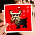thumbnail image 7 of 3drose, Cute Yorkshire Terrier Yorkie Red with Santa Hat, 6 Greeting Cards with Envelopes, 7 of 7