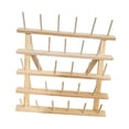 thumbnail image 2 of Sewing Thread Rack Bobbin Wooden Braiding Hair Rack Sewing Thread Organizer for 28 Spool 40cmx39cm, 2 of 9