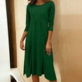 thumbnail image 2 of Fewfanho Casual Dresses for Women Spring Dress 3/4 Sleeve Casual Dresses with Pockets A Line Summer Beach Sundress, 2 of 5