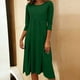 thumbnail image 2 of Vestido Largo de Manga Larga para las Mujeres Color Sólido Camisa de Noche de Ternera, Suelto Vestido de Sueño Casual para el Salón de Casa, 2 of 5