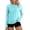 Light Blue, variant on Viluyesy Women's UPF 50 Sun Protection Shirts Crew Neck Long Sleeve with Thumb Holes Quick Dry for Hiking Running Workout Outdoor Wear