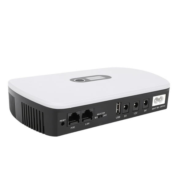 Fuente De Alimentación De Respaldo 10400mAh UPS Batería Fuente De Alimentación De Respaldo Con 5V 2A USB, 9V 1A 12V 1A Puertos De CC, POE 15V 24V 0.6A Salida,