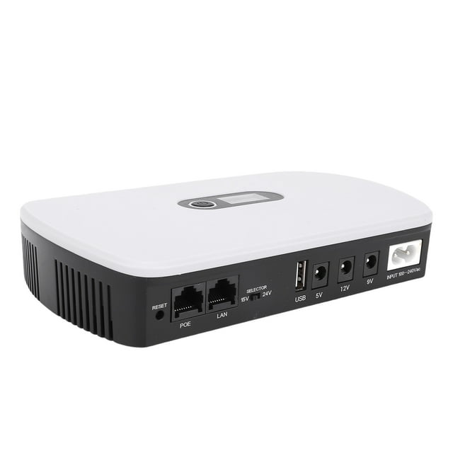Fuente De Alimentación De Respaldo 10400mAh UPS Batería Fuente De Alimentación De Respaldo Con 5V 2A USB, 9V 1A 12V 1A Puertos De CC, POE 15V 24V 0.6A Salida,