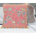 thumbnail image 2 of HomeRoots 481907 5 x 26 x 26 in. Peach & Blue Bird Blown Seam Floral Indoor & Outdoor Throw Pillow, 2 of 5