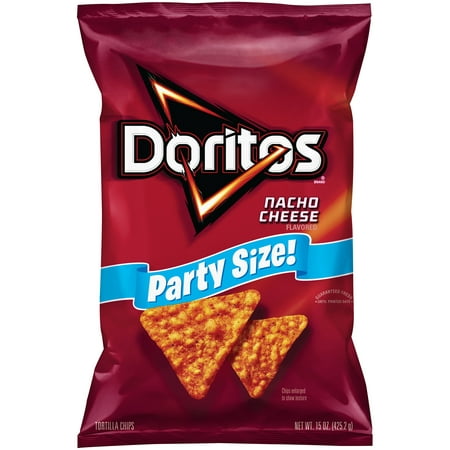 Doritos Nacho Cheese Tortilla Chips Party Size!, 15 (Best Flavor Of Doritos)