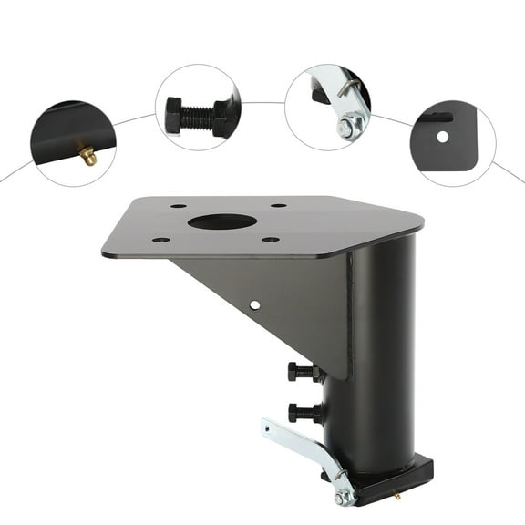 12" - 17" Adjustable Fifth (5th) Wheel for Camper RV Adapter Hitch to Gooseneck