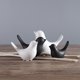 thumbnail image 3 of Pequeñas estatuas de animales blancos, decoración del hogar, adornos decorativos negros de estilo moderno para sala de estar, dormitorio, oficina, gabinetes, 3 of 5
