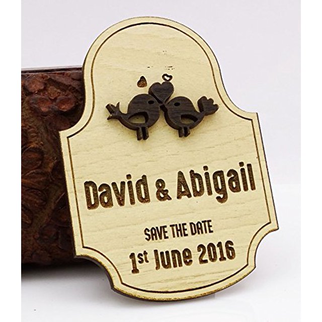 Rustic Wedding Save The Date Magnets Wooden Engraved Magnet 20 Personalized Wedding Announcement Idea