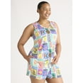 thumbnail image 6 of Joyspun Women's Printed Tank Top and Shorts Pajama Set, 2-Piece, Sizes XS-3X, 6 of 6
