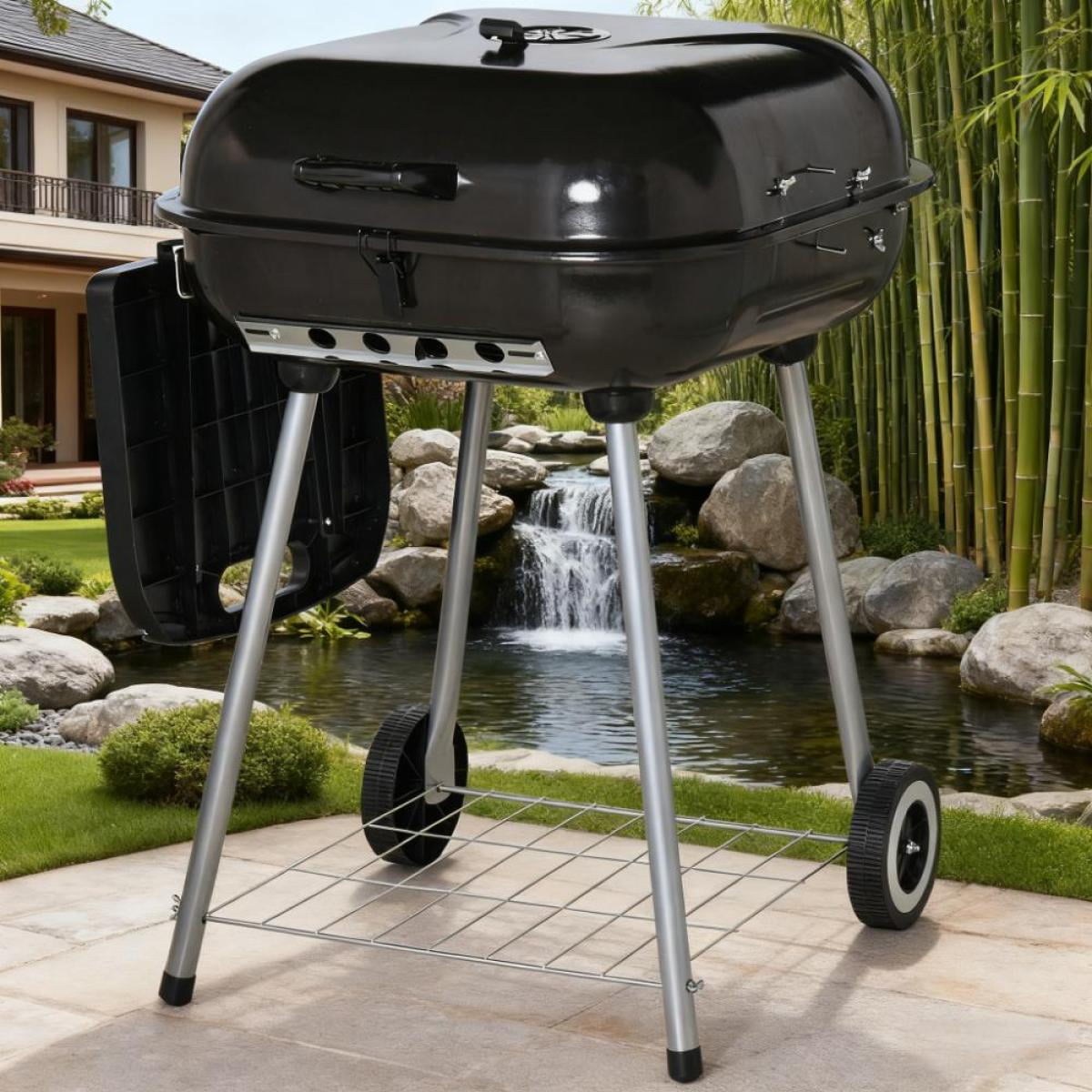 22" Charcoal Outdoor Barbecue Grill  Heavy-Duty Cooking Grill for Backyard BBQ & Outdoor Events