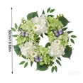 thumbnail image 3 of Easter Decoration 20in Easter Wreaths For Front Door Spring wreath Wild Flower Artificial Daisy Front Door Wreath (White), 3 of 6