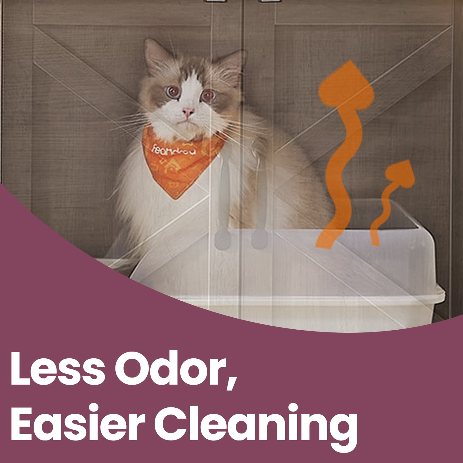 LEDREM Double Cat Litter Box Enclosure for 2 Cats, Hidden Litter Box Furniture with Front Entry, Side End Table & TV Stand, 59 x 19.5 x 19 Inches, Heather Greige