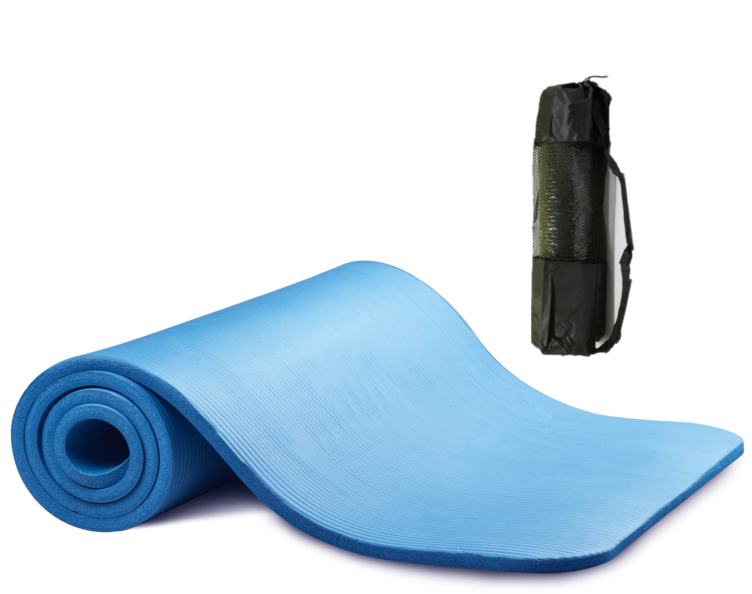 Yoga Pilates Mat High Density NBR Thick Gym Exercise Mat 72" x 24"x 0.4"