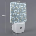thumbnail image 2 of Pofeuu Blue Bathroom Print Night Lights Plug into Wall with Dusk-to-Dawn Light Sensor, LED Nightlight for Bathroom, Adult, Hallway-US, 2 of 7