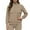 F01-Khaki, variant on FYDUU Scrub Jackets For Woman Zip Front Stand Collar Nurse Jacket Solid Color Long Sleeve Scrub Coats With Pockets Workwear Casual Down Jackets