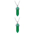 thumbnail image 3 of maskred Hexagon Column Charm Findings Handmade Holiday Hanging Pendants Crystal Necklace Earring Keychains Decorations Green 2Set, 3 of 6