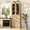 Nature, variant on Homieasy 80'' Tall Pantry Storage Cabinet with Glass Doors, 6-Tier Floor Standing Cupboard with Adjustable Shelves for Kitchen, Dining Room, Wash Gray