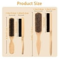 thumbnail image 2 of 2 cepillos para el pelo con espalda peluda, cepillo de cerdas de jabalí para pelo suave/medio: polir el pelo/coleta y crear un peinado sin encrespamiento, adecuado para mujeres y hombres, 2 of 7