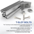 thumbnail image 4 of 20Set T-Slot Bolts, Drop-in Bolt Hammer Head with Hexagon Flange Nuts T-Bolt Stud Sliding Screw M8x25mm, 4 of 6