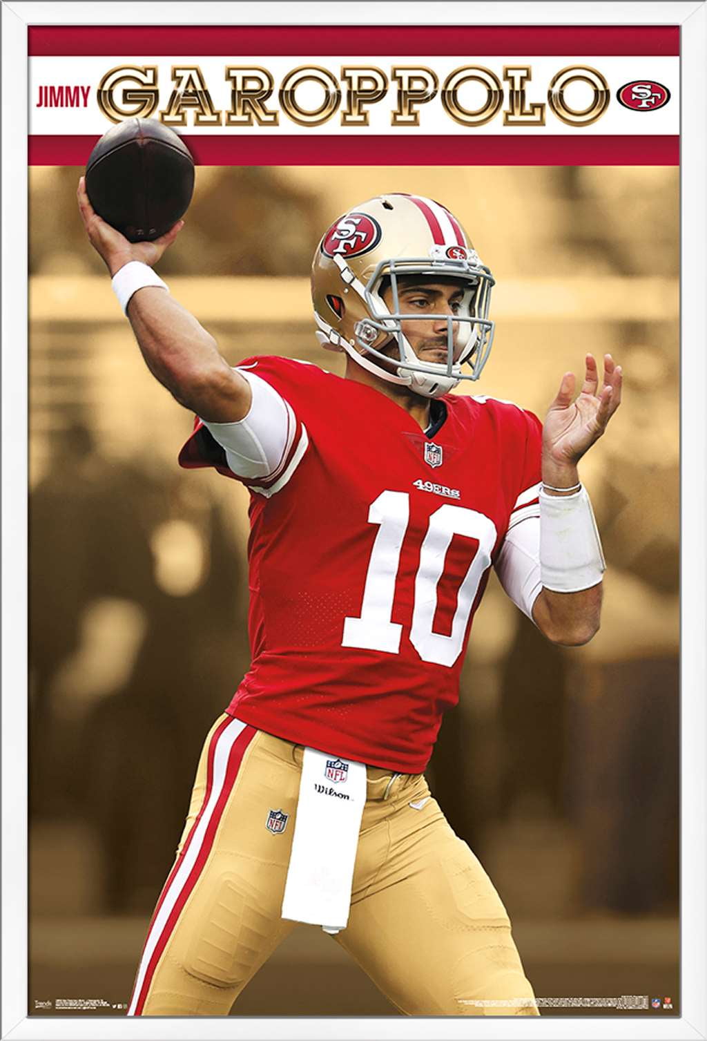 NFL San Francisco 49ers - Jimmy Garoppolo 18 Wall Poster, 22.375" X 34 ...