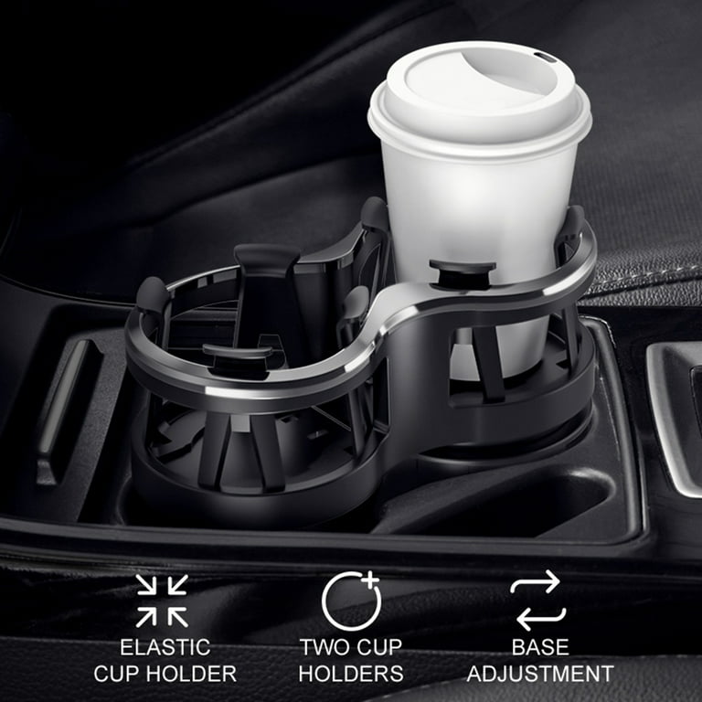 TSV Car Cup Holder Expander Adapter Base, 2 in 1 Adjustable