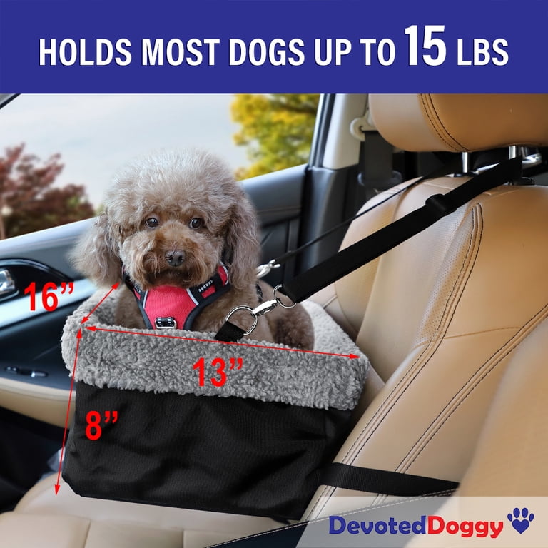 Plutus Pet Dog Booster Car Seat, Gray, Up to 20 Lbs photo 6