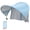 Blue_1Pack, variant on XL Universal Chair Canopy Umbrella, UPF 50+ Foldable Sun Shade Attachment with Adjustable Clamp, Fits Most Brands’ Beach, Camping, Lawn, Tanning, Zero Gravity, Lounge & Fishing Chairs