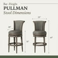 thumbnail image 5 of Maven Lane Pullman Bar Stool in Reclaimed Oak Finish, Ronan Stone, Set of 2, 5 of 6