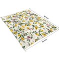 thumbnail image 4 of Yellow Lemon Fruit Flowers Yellow Pattern Blanket,Comfortable Soft Flannel Throw Blanket,All Season,Warm Lightweight Blankets for Sofa Bed Couch Living Room Chair,60"x80", 4 of 4