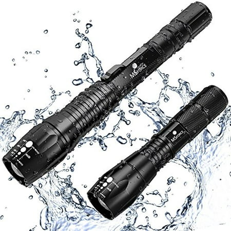 Professional Brightest Water Resistant LED Tactical Flashlights Set: 2000 Bright Lumen Flashlight & mini 1000 Lumen flashlight ,3 Rechargeable battery. Perfect for Cops, Camping,