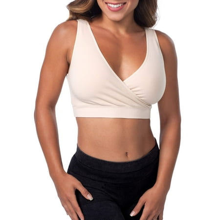 Loving Moments By Leading Lady Seamless Crossover Nursing Sleep Bra, Style (Best Bra For Sloping Shoulders)