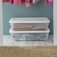 thumbnail image 4 of Sterilite 27 L Storage Box, Clear Plastic Storage Bin with Snap-on Lid, White, 4 of 6