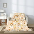 thumbnail image 2 of Throw Blanket for Couch Sofa and Bed, Cute Duck And Flower Super Soft Plush Throw Blanket, Fuzzy Cuteness Comfy Warm Washable Flannel Blanket & Throws for All Season, 2 of 5